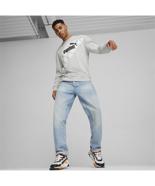PUMA(プーマ)の「PUMA プーマ メンズ プーマ パワー グラフィック クルー スウェット(スウェット・メンズ・ライトグレー/ブラック×グリーン・MEDIUM/LARGE/X-LARGE/SMALL/XX-LARGE)」の11枚目の写真