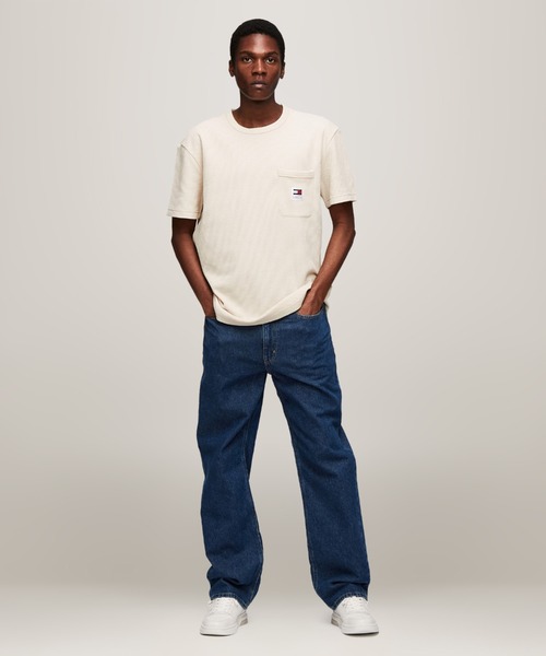  JEANS トミージーンズ ワッフルスウェット 長袖 海外限定 tommy jeans（トミー ジーンズ）の「【ユニセックス】レギュラー