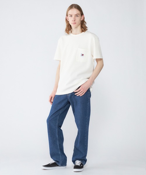 tommy jeans（トミー ジーンズ）の「【ユニセックス】レギュラーワッフルポケットTシャツ（Tシャツ/カットソー・メンズ・アイボリー/ブラック/ホワイト・LARGE/MEDIUM/SMALL/X-LARGE）」の14枚目の写真