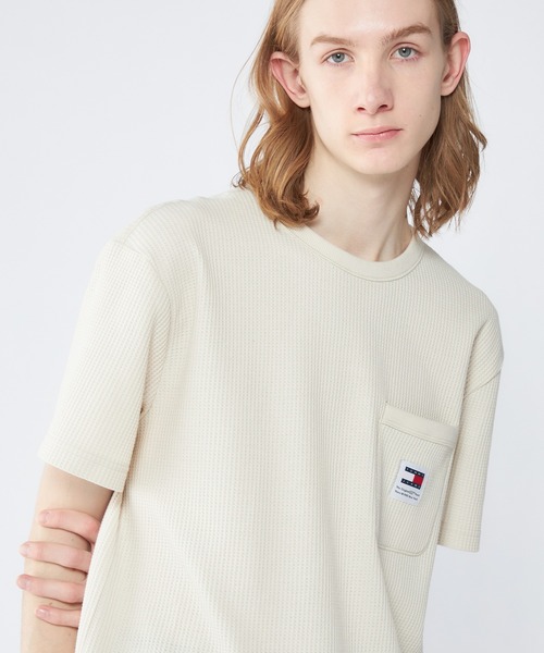  JEANS トミージーンズ ワッフルスウェット 長袖 海外限定 tommy jeans（トミー ジーンズ）の「【ユニセックス】レギュラー