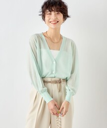 NOLLEY’S Sophi | 《手洗い可能》シアーVネックカーディガン(カーディガン/ボレロ)