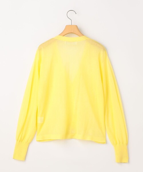 NOLLEY’S Sophi(ノーリーズソフィ)の「《手洗い可能》シアーVネックカーディガン(カーディガン/ボレロ・レディース・キャメル/ミント/イエロー・38)」の12枚目の写真