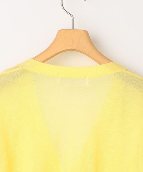 NOLLEY’S Sophi(ノーリーズソフィ)の「《手洗い可能》シアーVネックカーディガン(カーディガン/ボレロ・レディース・キャメル/ミント/イエロー・38)」の14枚目の写真