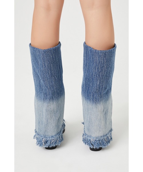 FOREVER 21(フォーエバー トゥエンティーワン)の「デニムカバーブーツ2(ブーツ・レディース・ブルー・24.5㎝/24.0cm/23.0cm)」の4枚目の写真