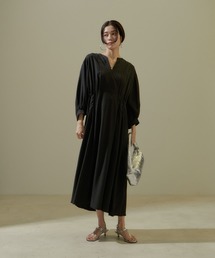 SALON adam et rope' | [24SS]ウエストタックワンピース【洗える】(ワンピース)