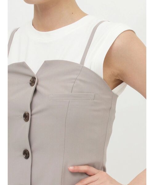 MURUA(ムルーア)の「【SET UP対応】チュニックビスチェ(キャミソール・レディース・ブラック/ベージュ/グレー・FREE)」の8枚目の写真