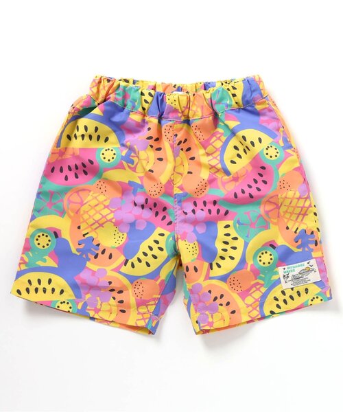 BREEZE(ブリーズ)の「【UVカット水着】ワクワクビーチショーツ(水着・キッズ・ブラック/アイボリー/ブルー/ピンク/レインボー/チェック/ミント/オレンジ・80/90/100/110/120/130/140)」の5枚目の写真