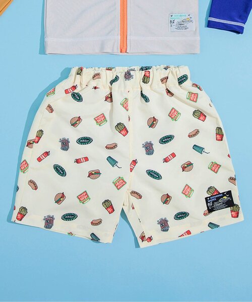 BREEZE(ブリーズ)の「【UVカット水着】ワクワクビーチショーツ(水着・キッズ・ブラック/アイボリー/ブルー/ピンク/レインボー/チェック/ミント/オレンジ・80/90/100/110/120/130/140)」の2枚目の写真