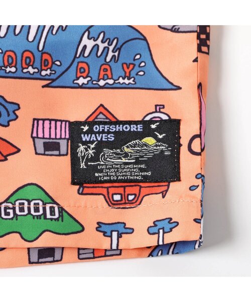 BREEZE(ブリーズ)の「【UVカット水着】ワクワクビーチショーツ(水着・キッズ・ブラック/アイボリー/ブルー/ピンク/レインボー/チェック/ミント/オレンジ・80/90/100/110/120/130/140)」の9枚目の写真