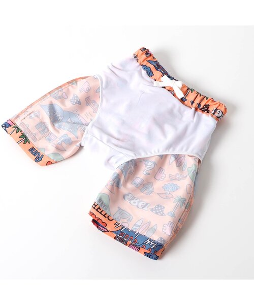 BREEZE(ブリーズ)の「【UVカット水着】ワクワクビーチショーツ(水着・キッズ・ブラック/アイボリー/ブルー/ピンク/レインボー/チェック/ミント/オレンジ・80/90/100/110/120/130/140)」の11枚目の写真