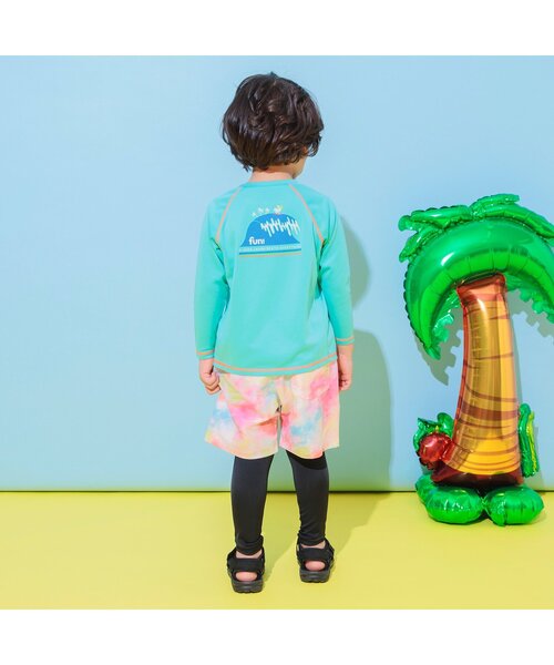 BREEZE(ブリーズ)の「【UVカット水着】ワクワクビーチショーツ(水着・キッズ・ブラック/アイボリー/ブルー/ピンク/レインボー/チェック/ミント/オレンジ・80/90/100/110/120/130/140)」の16枚目の写真