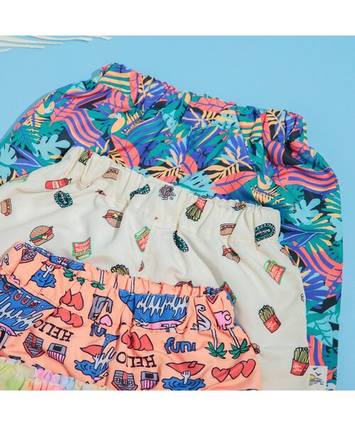 BREEZE(ブリーズ)の「【UVカット水着】ワクワクビーチショーツ(水着・キッズ・ブラック/アイボリー/ブルー/ピンク/レインボー/チェック/ミント/オレンジ・80/90/100/110/120/130/140)」の19枚目の写真