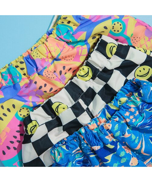 BREEZE(ブリーズ)の「【UVカット水着】ワクワクビーチショーツ(水着・キッズ・ブラック/アイボリー/ブルー/ピンク/レインボー/チェック/ミント/オレンジ・80/90/100/110/120/130/140)」の20枚目の写真