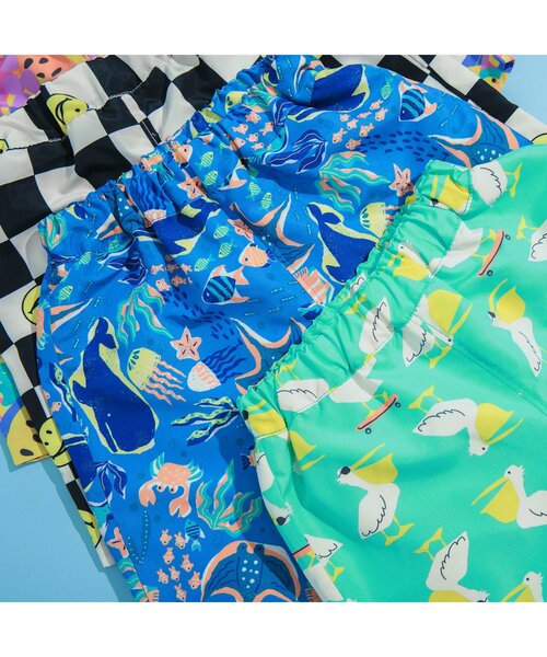 BREEZE(ブリーズ)の「【UVカット水着】ワクワクビーチショーツ(水着・キッズ・ブラック/アイボリー/ブルー/ピンク/レインボー/チェック/ミント/オレンジ・80/90/100/110/120/130/140)」の21枚目の写真