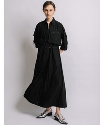 ウエストドローストリングシャツワンピース