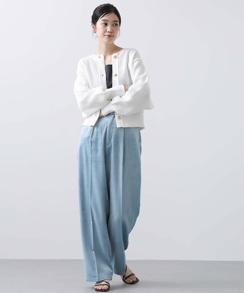 margaux(マルゴー)の「BIOコーデュロイタックパンツ(その他パンツ・レディース・オフホワイト/サックスブルー・1)」の6枚目の写真