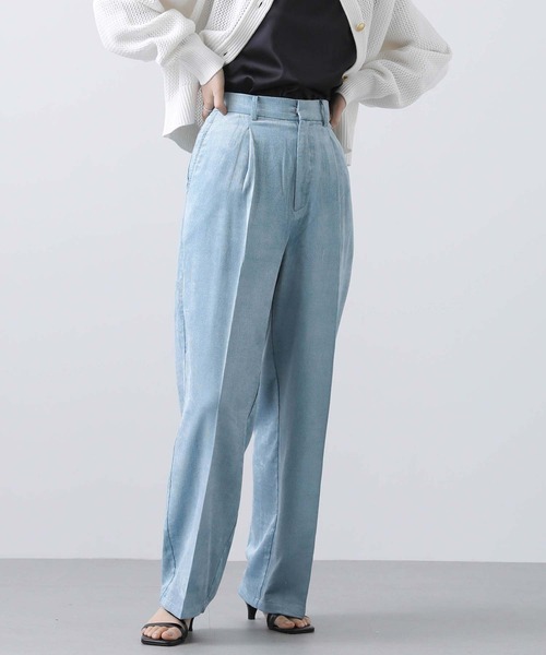 margaux(マルゴー)の「BIOコーデュロイタックパンツ(その他パンツ・レディース・オフホワイト/サックスブルー・1)」の7枚目の写真