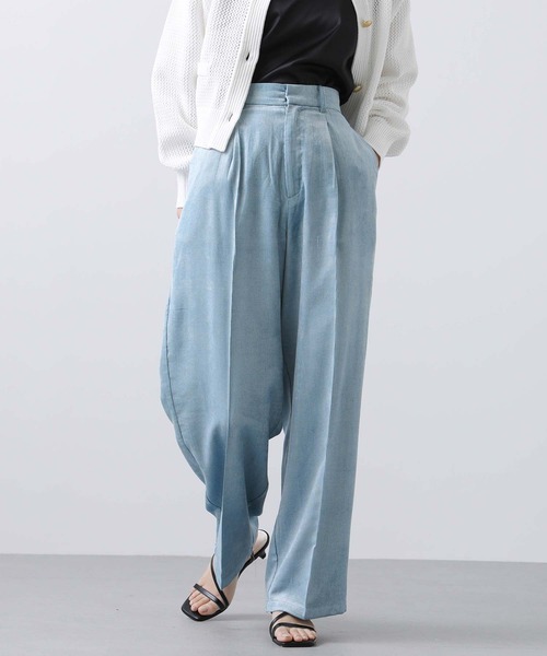 margaux(マルゴー)の「BIOコーデュロイタックパンツ(その他パンツ・レディース・オフホワイト/サックスブルー・1)」の10枚目の写真