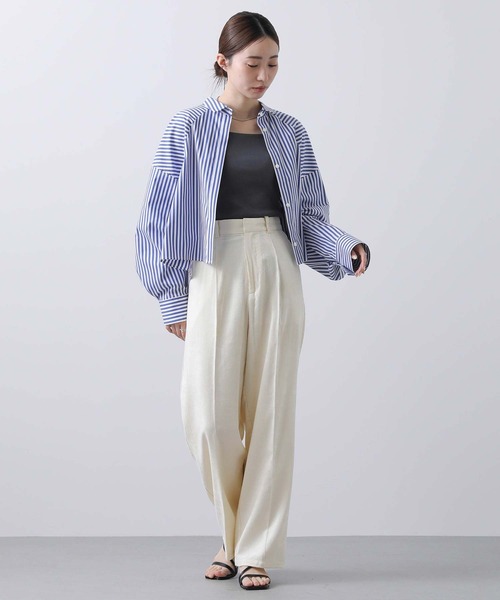 margaux(マルゴー)の「BIOコーデュロイタックパンツ(その他パンツ・レディース・オフホワイト/サックスブルー・1)」の12枚目の写真
