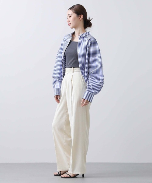 margaux(マルゴー)の「BIOコーデュロイタックパンツ(その他パンツ・レディース・オフホワイト/サックスブルー・1)」の13枚目の写真