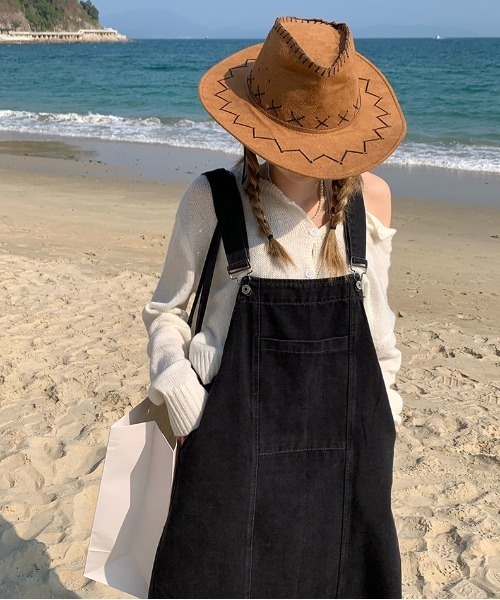 ARCADE（アーケード）の「ジャンスカ ジャンパースカート デニム サロペット -ARCADE Limited Line-（サロペット/オーバーオール・レディース・ブラック/ブルー・FREE）」の10枚目の写真