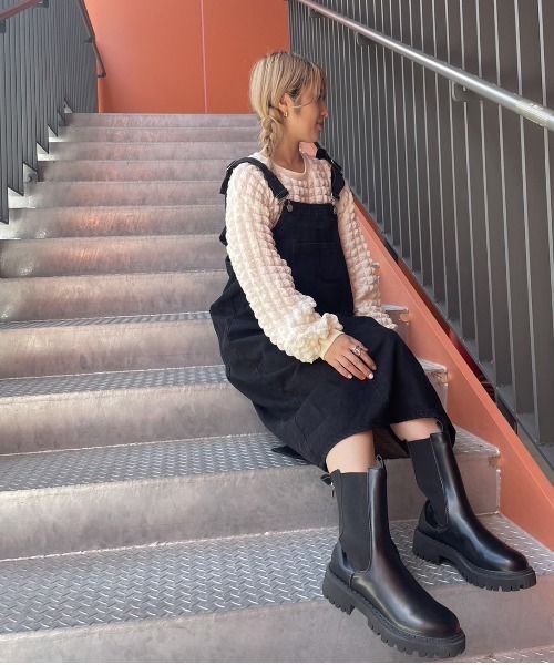 ARCADE（アーケード）の「ジャンスカ ジャンパースカート デニム サロペット -ARCADE Limited Line-（サロペット/オーバーオール・レディース・ブラック/ブルー・FREE）」の3枚目の写真