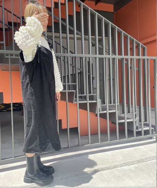 ARCADE（アーケード）の「ジャンスカ ジャンパースカート デニム サロペット -ARCADE Limited Line-（サロペット/オーバーオール・レディース・ブラック/ブルー・FREE）」の4枚目の写真