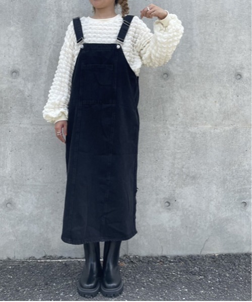 ARCADE（アーケード）の「ジャンスカ ジャンパースカート デニム サロペット -ARCADE Limited Line-（サロペット/オーバーオール・レディース・ブラック/ブルー・FREE）」の5枚目の写真