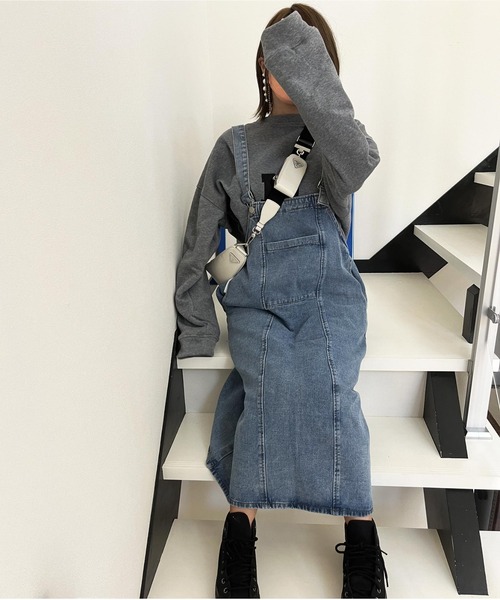 ARCADE（アーケード）の「ジャンスカ ジャンパースカート デニム サロペット -ARCADE Limited Line-（サロペット/オーバーオール・レディース・ブラック/ブルー・FREE）」の21枚目の写真