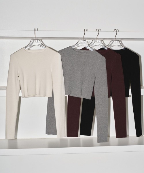 todayful / Cropped Smooth Knit エクリュ TODAYFUL（トゥデイフル）の「【TODAYFUL/トゥデイフル】Cropped