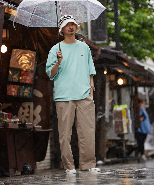 LACOSTE（ラコステ）の「【LACOSTE / ラコステ】別注 ワッフルTシャツ（Tシャツ/カットソー・メンズ・ブラック/グリーン/アーミー/ホワイト系その他/バーガンディー・4/3/5）」の9枚目の写真