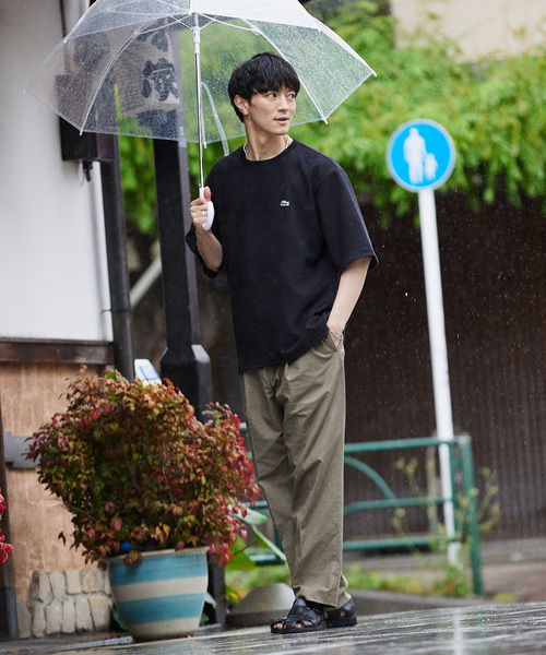 LACOSTE（ラコステ）の「【LACOSTE / ラコステ】別注 ワッフルTシャツ（Tシャツ/カットソー・メンズ・ブラック/グリーン/アーミー/ホワイト系その他/バーガンディー・4/3/5）」の12枚目の写真