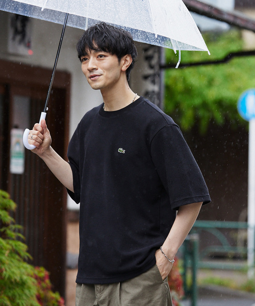 LACOSTE（ラコステ）の「【LACOSTE / ラコステ】別注 ワッフルTシャツ（Tシャツ/カットソー・メンズ・ブラック/グリーン/アーミー/ホワイト系その他/バーガンディー・4/3/5）」の16枚目の写真