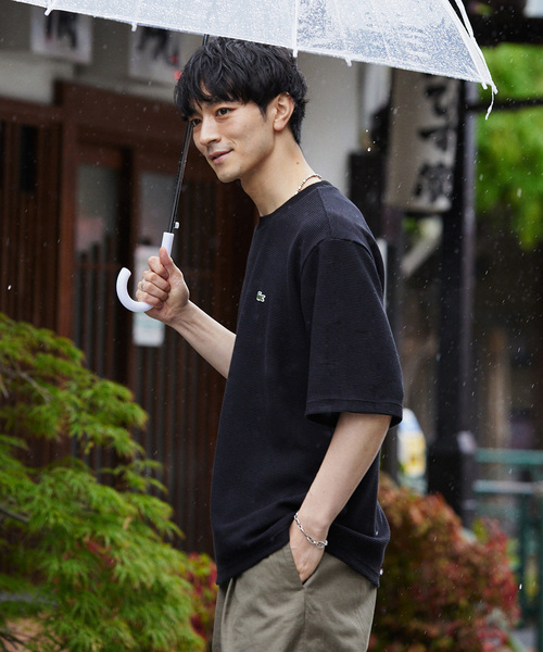 LACOSTE（ラコステ）の「【LACOSTE / ラコステ】別注 ワッフルTシャツ（Tシャツ/カットソー・メンズ・ブラック/グリーン/アーミー/ホワイト系その他/バーガンディー・4/3/5）」の17枚目の写真
