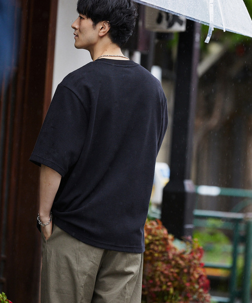 LACOSTE（ラコステ）の「【LACOSTE / ラコステ】別注 ワッフルTシャツ（Tシャツ/カットソー・メンズ・ブラック/グリーン/アーミー/ホワイト系その他/バーガンディー・4/3/5）」の18枚目の写真