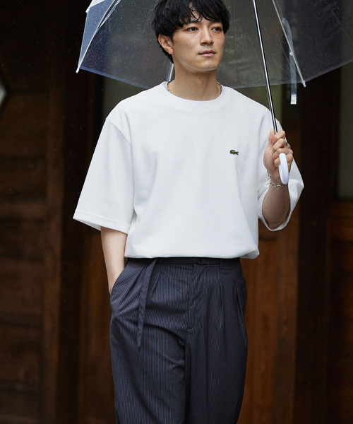 LACOSTE（ラコステ）の「【LACOSTE / ラコステ】別注 ワッフルTシャツ（Tシャツ/カットソー・メンズ・ブラック/グリーン/アーミー/ホワイト系その他/バーガンディー・4/3/5）」の22枚目の写真