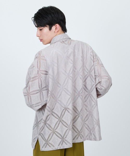 JUNRED(ジュンレッド)の「フラワーレースロングスリーブシャツ(シャツ/ブラウス・メンズ・ブルー/ブラック/ベージュ・M/S/L)」の1枚目の写真