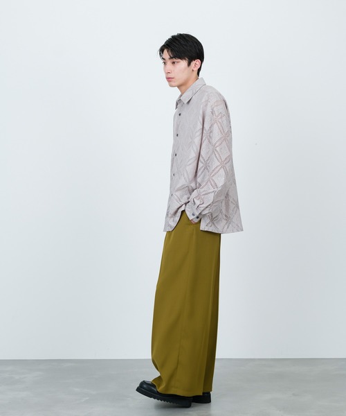 JUNRED(ジュンレッド)の「フラワーレースロングスリーブシャツ(シャツ/ブラウス・メンズ・ブルー/ブラック/ベージュ・M/S/L)」の13枚目の写真