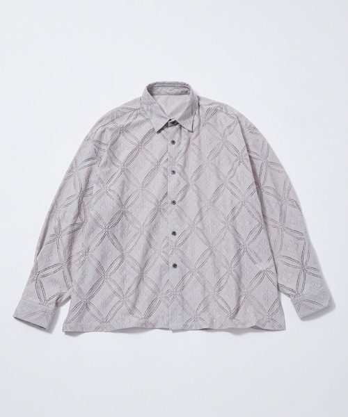 JUNRED(ジュンレッド)の「フラワーレースロングスリーブシャツ(シャツ/ブラウス・メンズ・ブルー/ブラック/ベージュ・M/S/L)」の17枚目の写真