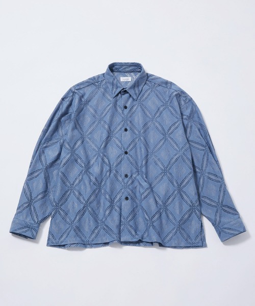 JUNRED(ジュンレッド)の「フラワーレースロングスリーブシャツ(シャツ/ブラウス・メンズ・ブルー/ブラック/ベージュ・M/S/L)」の18枚目の写真