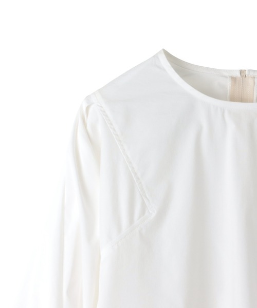 ketty cherie（ケティシェリー）の「コットンデザインスリーブトップス ≪手洗い可能≫（シャツ/ブラウス・レディース・オフホワイト/ブラック・M）」の5枚目の写真