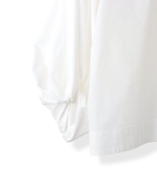 ketty cherie（ケティシェリー）の「コットンデザインスリーブトップス ≪手洗い可能≫（シャツ/ブラウス・レディース・オフホワイト/ブラック・M）」の6枚目の写真