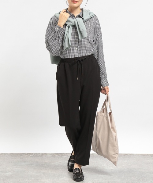 GLOBAL WORK Smile Seed Store（グローバルワーク スマイルシードストア）の「リネンコンスタンダードシャツ/180952（シャツ/ブラウス・レディース・ブルー系その他5/ネイビー/ラベンダー/セージグリーン/ホワイト系その他/チェック・MEDIUM/LARGE/SMALL）」の20枚目の写真