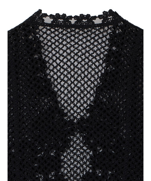 Ameri（アメリ）の「CROCHET LIKE FLOWER LONG TOP（カーディガン