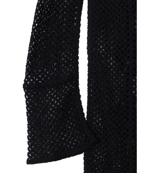 Ameri（アメリ）の「CROCHET LIKE FLOWER LONG TOP（カーディガン/ボレロ・レディース・ブラック/グレイッシュベージュ・FREE）」の4枚目の写真