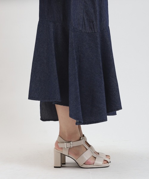 ASTORIA ODIER（アストリアオディール）の「デニムラッフルスカート（デニムスカート・レディース・ネイビー/ブラック・SMALL/MEDIUM）」の9枚目の写真