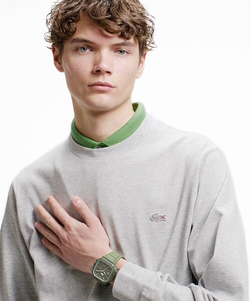 LACOSTE(ラコステ)の「ベーシックロングスリーブTシャツ / 長袖Tシャツ(Tシャツ/カットソー・メンズ・グリーン/オフホワイト/ブラック/ホワイト/ネイビー/ストーン/ブラウン/ダークグリーン/ライトブルー/アーミー/ダークブルー/ダークブラウン/グレー・6/4/3/5/2)」の5枚目の写真