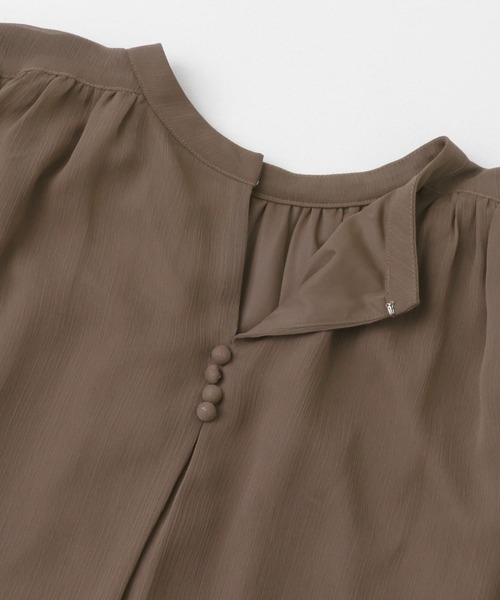 URBAN RESEARCH ROSSO WOMEN（アーバンリサーチ　ロッソ）の「ベルト付2wayシアーギャザーワンピース（ワンピース・レディース・ブラック/モカ・FREE）」の22枚目の写真