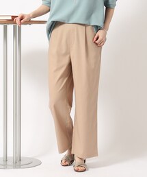 SHOO・LA・RUE | ◆【洗える】大人の上品カジュアル リネン混イージーワイドパンツ(その他パンツ)