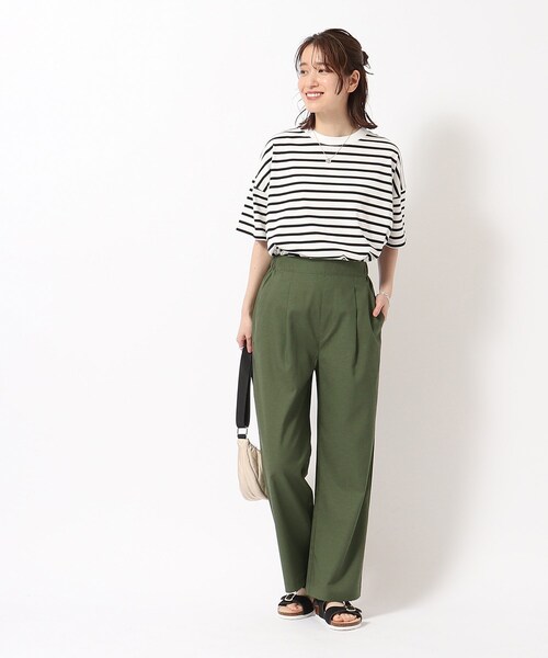 SHOO・LA・RUE(シューラルー)の「◆【洗える】大人の上品カジュアル リネン混イージーワイドパンツ(その他パンツ・レディース・ベージュ/ネイビー/ブルー/カーキ・04/02/03)」の8枚目の写真